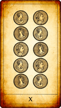 10 der Münzen