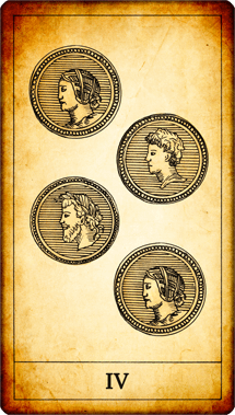 4 der Münzen