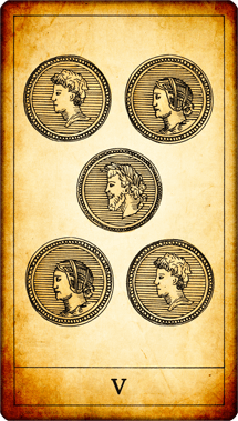 5 der Münzen