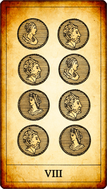 8 der Münzen